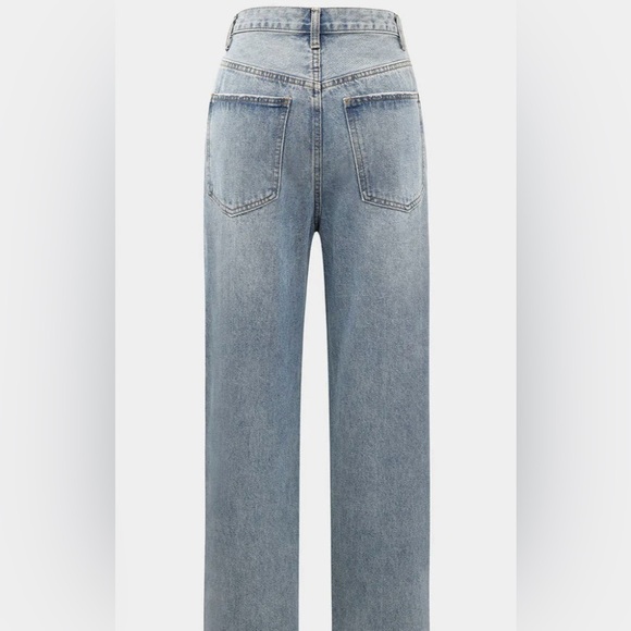 MICAS Asymmetric Waist Straight Leg Jeans. Light wash. Size S / 28” waist - Picture 2 of 4